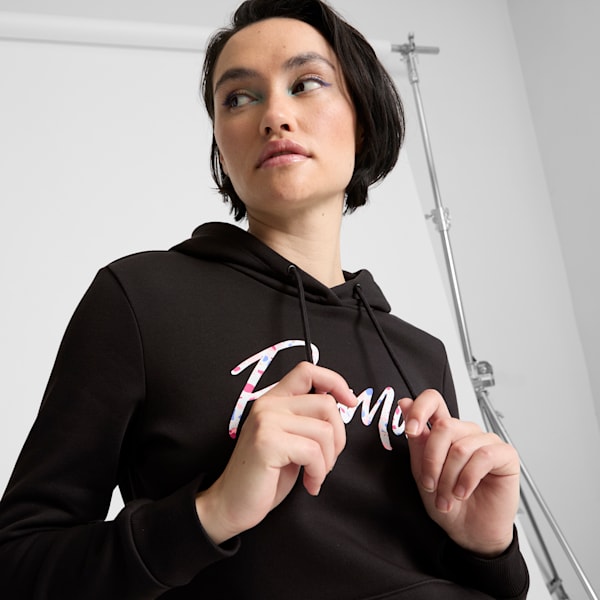 Sudadera con capucha Live In Speckle para mujer, PUMA Black, extralarge