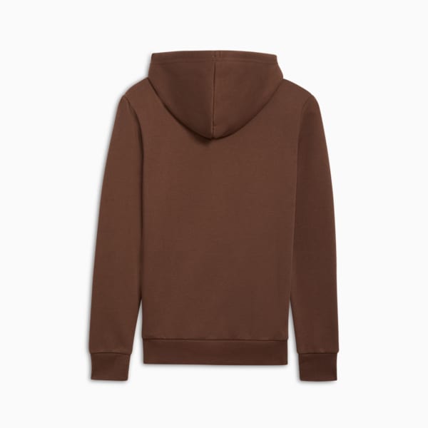 Faux Embroidered Floral Women's Hoodie, Espresso Brown, extralarge