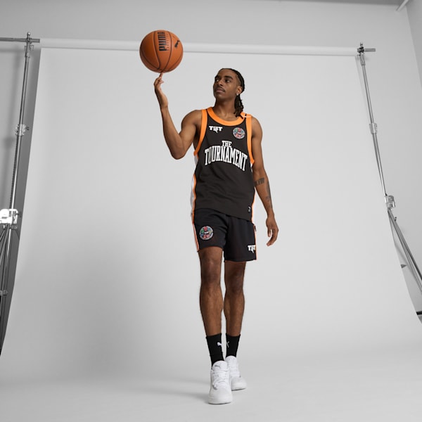 PUMA x TBT Men's Throwback Jersey, PUMA Black, extralarge