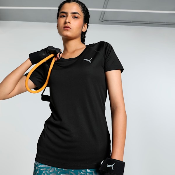 RTG Women's Slim Fit Training Tee, PUMA Black, extralarge-IND