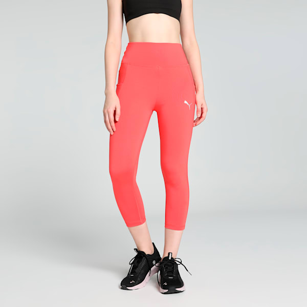 Women's 3/4 Training Tights, Salmon, extralarge-IND