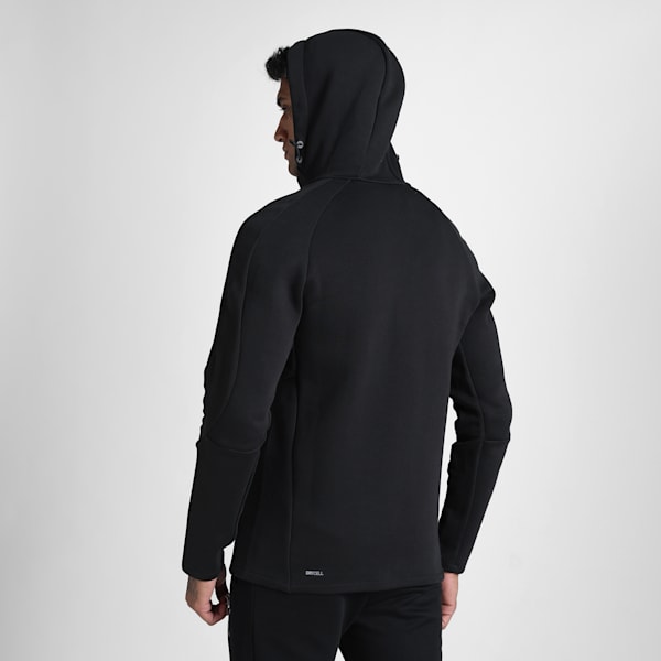 EVOSTRIPE Men's Slim Fit Full-Zip Hoodie, PUMA Black, extralarge-IND