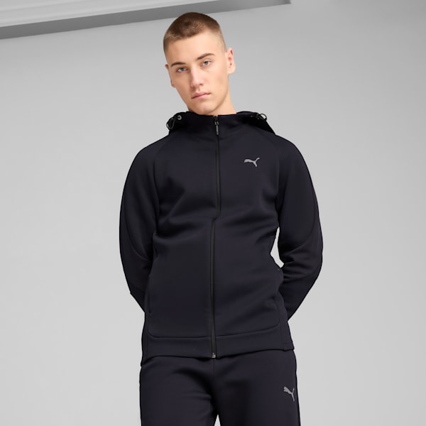 EVOSTRIPE Men's Full-Zip Hoodie, New Navy, extralarge