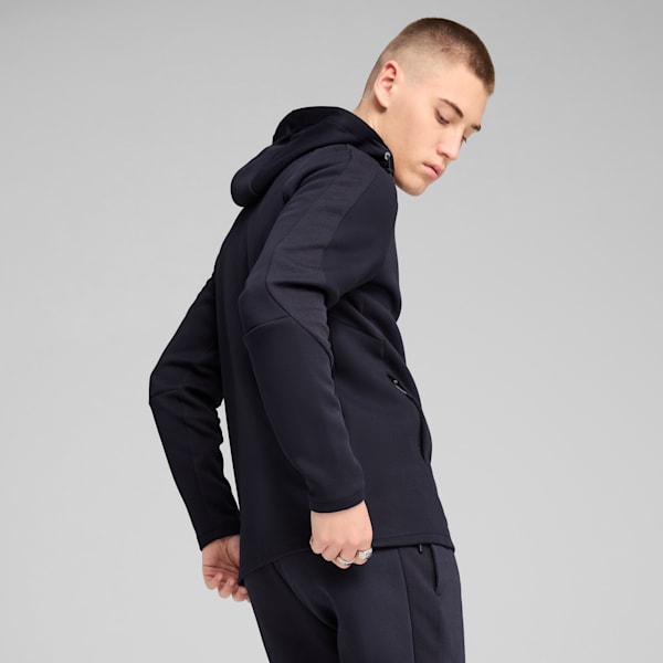 EVOSTRIPE Men's Full-Zip Hoodie, New Navy, extralarge