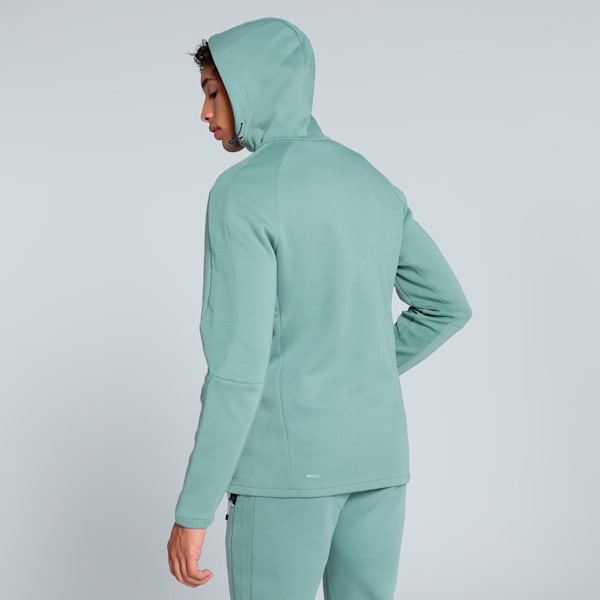 EVOSTRIPE Men's Slim Fit Full-Zip Hoodie, Green Moon, extralarge-IND