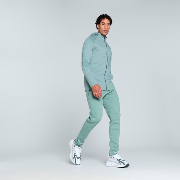 EVOSTRIPE Men's Slim Fit Full-Zip Hoodie, Green Moon, extralarge-IND