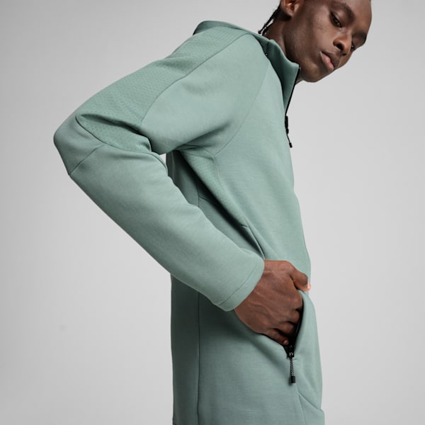 Chandail à capuchon à fermeture éclair entière EVOSTRIPE Homme, Green Moon, extralarge