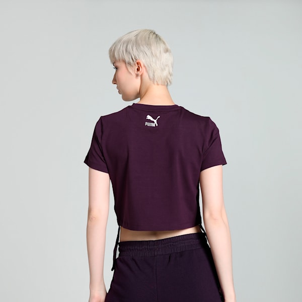 CLASSICS PETALIA Women's Graphic Tee, Midnight Plum, extralarge-IND