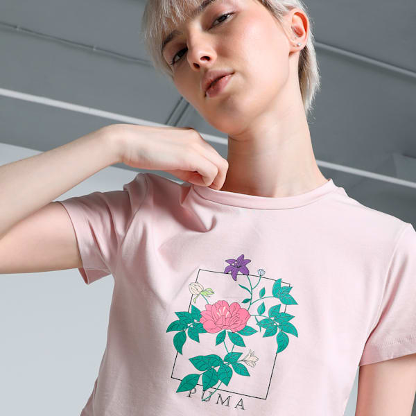 CLASSICS PETALIA Women's Graphic Tee, Mauve Mist, extralarge-IND