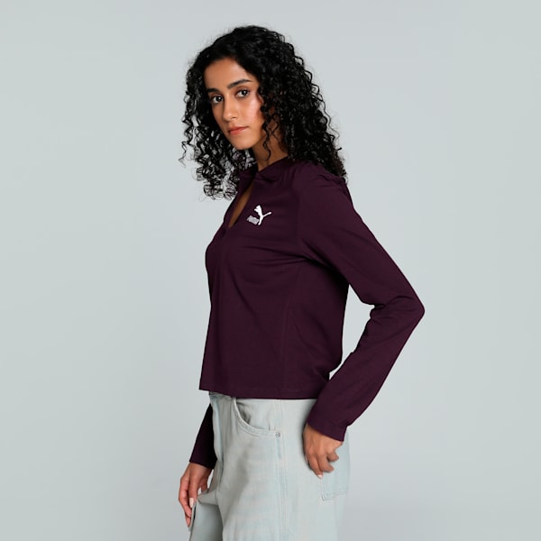 CLASSICS PETALIA Women's Polo, Midnight Plum, extralarge-IND