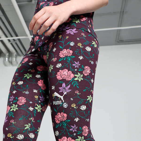 Classics Petalia Women's Printed Tights, Midnight Plum, extralarge-IND