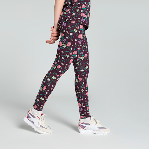 Classics Petalia Women's Printed Tights, Midnight Plum, extralarge-IND