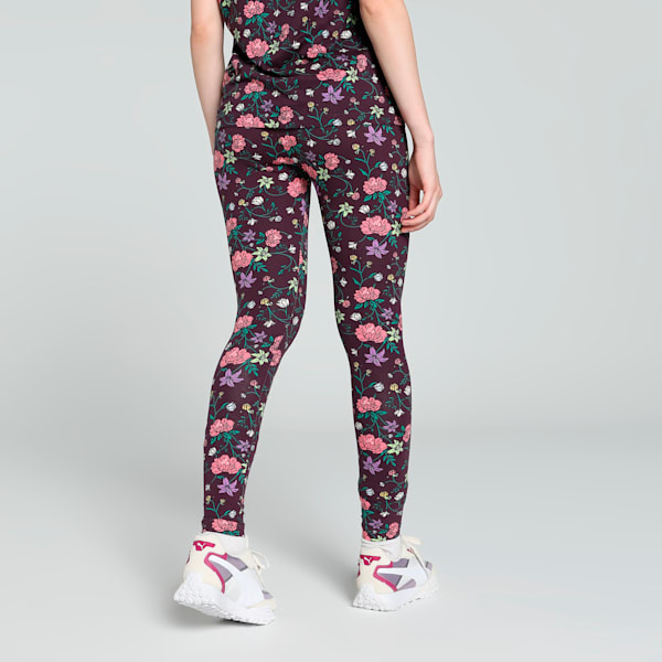 Classics Petalia Women's Printed Tights, Midnight Plum, extralarge-IND