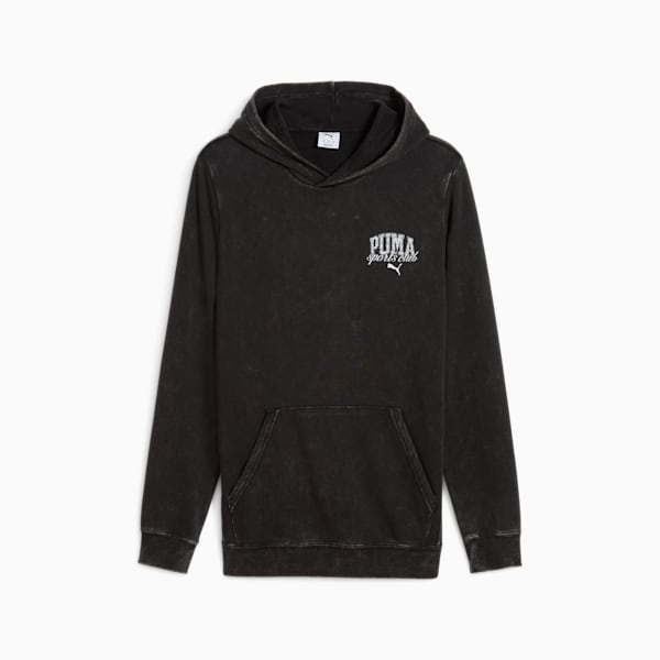 PUMA Class Men's Washed Hoodie, PUMA Black, extralarge