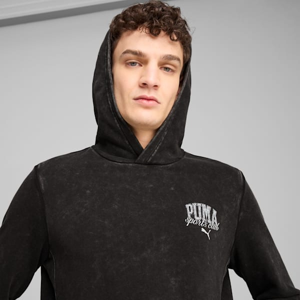 PUMA Class Men's Washed Hoodie, PUMA Black, extralarge