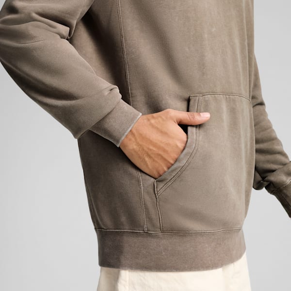 PUMA Class Men's Washed Hoodie, Totally Taupe, extralarge