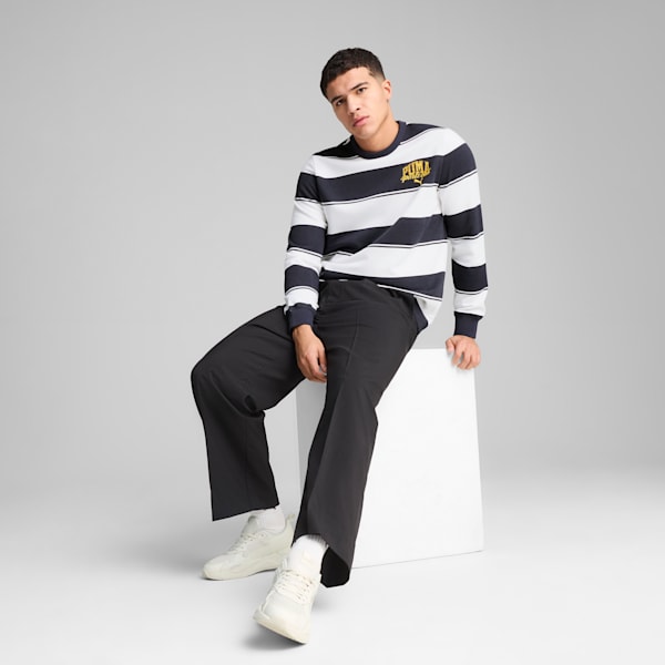 PUMA Class Men's Striped Crew Sweatshirt | PUMA