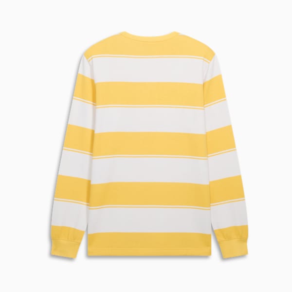 PUMA Class Men's Striped Crew Sweatshirt, Sunny Yellow, extralarge