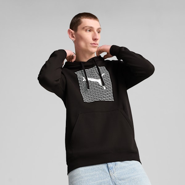 Essentials Logo Lab Men's Hoodie, PUMA Black, extralarge