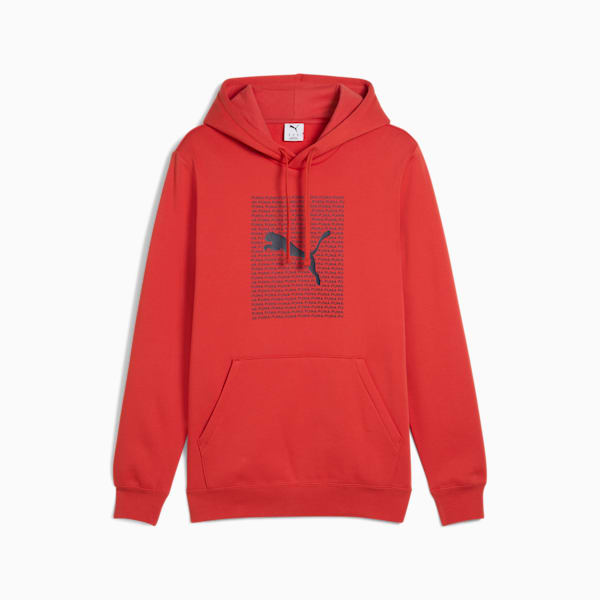 Essentials Logo Lab Men's Hoodie, Red Fire, extralarge