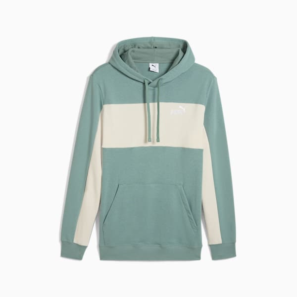 Essentials Block Hoodie Men, Green Moon, extralarge