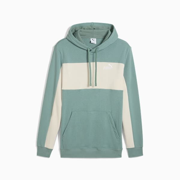 Sudadera Essentials Block para hombre, Green Moon, extralarge