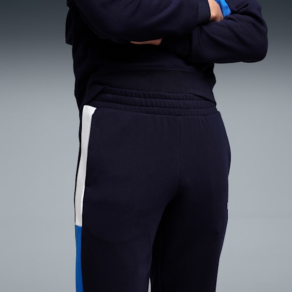 Colorblock Men's Sweatpants, New Navy, extralarge-IND