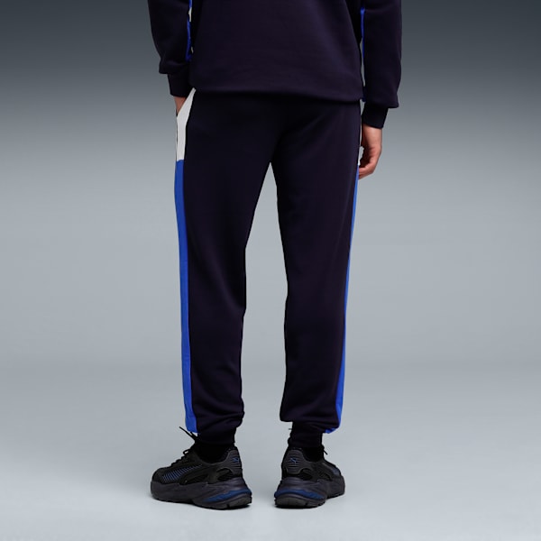 Colorblock Men's Sweatpants, New Navy, extralarge-IND