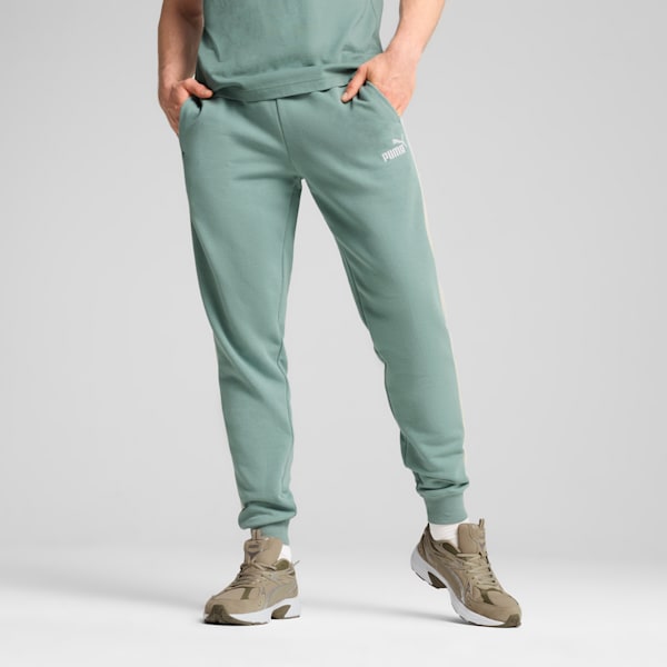 Essentials Block Sweatpants Men, Green Moon, extralarge