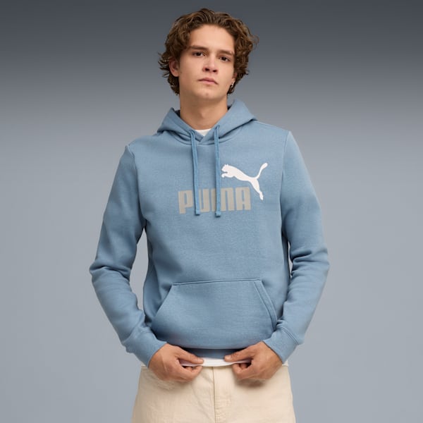 Essentials 2 Colour No. 1 Logo Hoodie Men, Cool Blue, extralarge