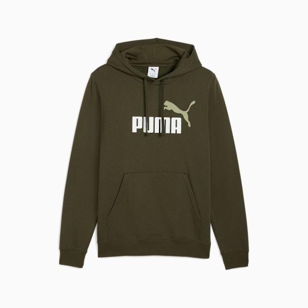 Essentials 2 Colour No. 1 Logo Hoodie Men, Dark Olive, extralarge