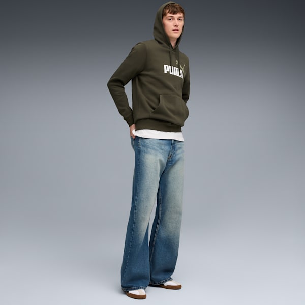 Essentials 2 Colour No. 1 Logo Hoodie Men, Dark Olive, extralarge