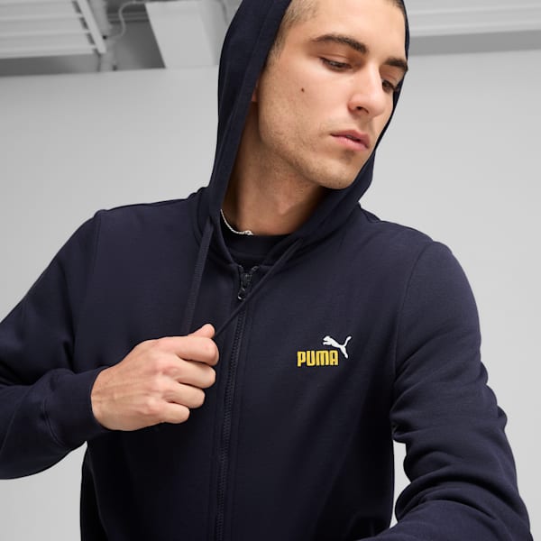 Essentials Small No. 1 Logo Men's Full-Zip Hoodie, New Navy, extralarge