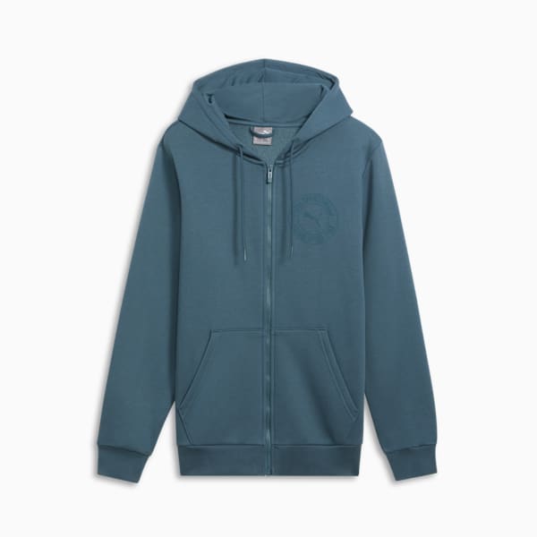 Sudadera con capucha y cierre completo Tonal Graphic para hombre, Gray Skies, extralarge