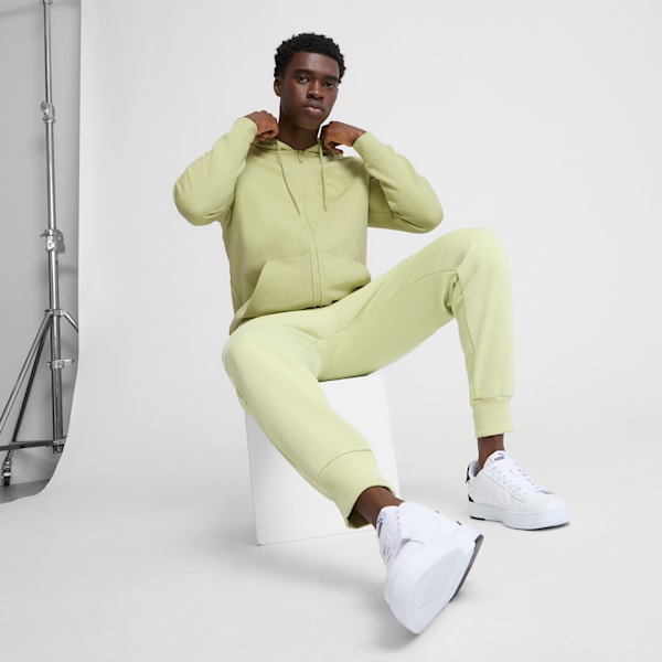 Tonal Collection Graphic Men's Full-Zip Hoodie, Pistachio Green, extralarge