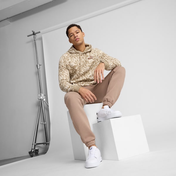 Essentials+ Logo Lab Men's Graphic Hoodie, Oak Branch, extralarge