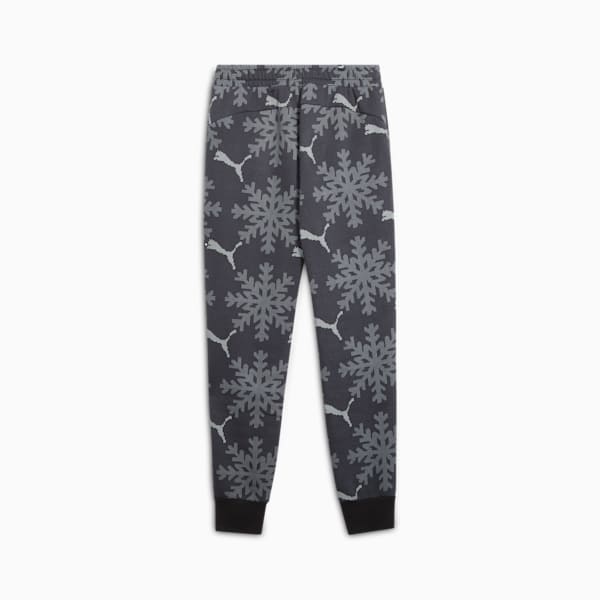ESS+ Logo Lab Winter Snowflake Sweatpants, PUMA Black, extralarge
