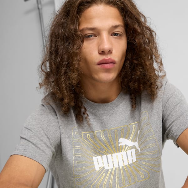T-shirt avec motif graphique Homme, Medium Gray Heather, extralarge