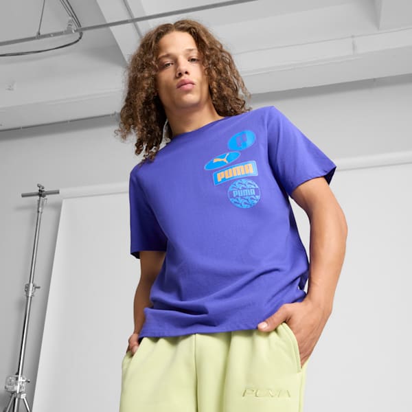 Graphics Icon Men's Tee, Lapis Lazuli, extralarge