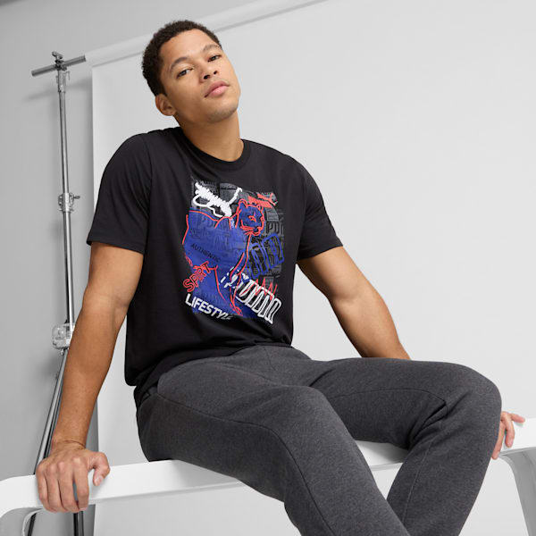 Graphics Photoprint Men's Tee, PUMA Black, extralarge