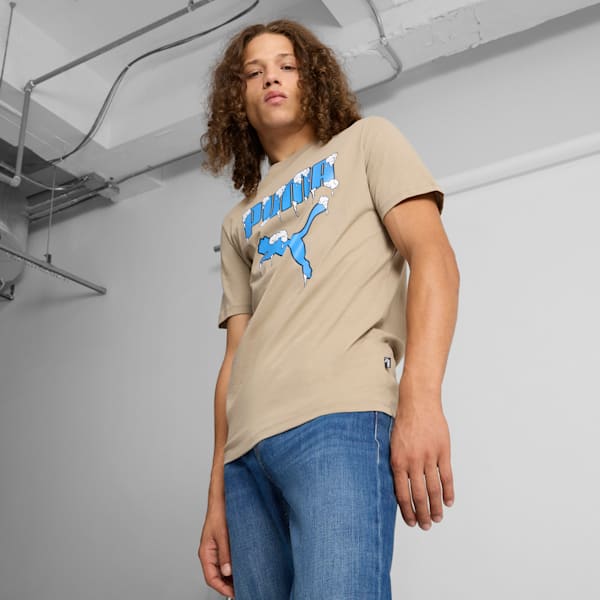 Graphics Frozen Cat Men's Tee, Oak Branch, extralarge