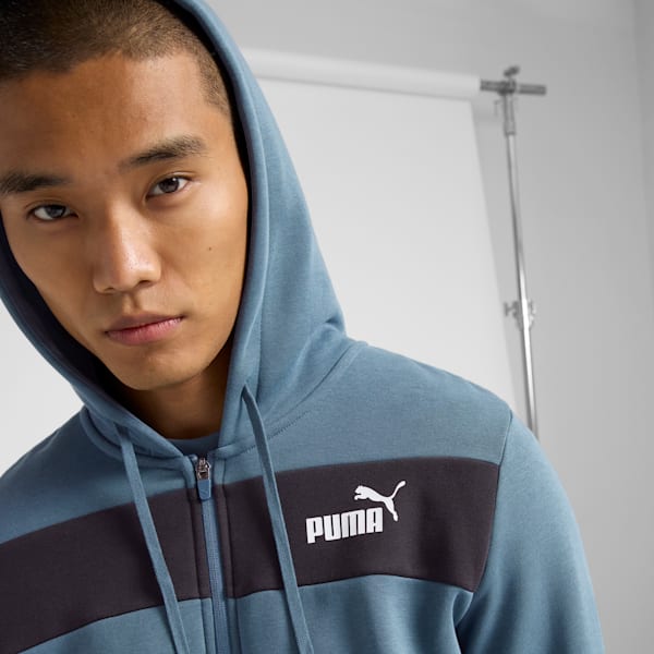 PUMA Power Men's Colorblock Hoodie, Gray Skies, extralarge