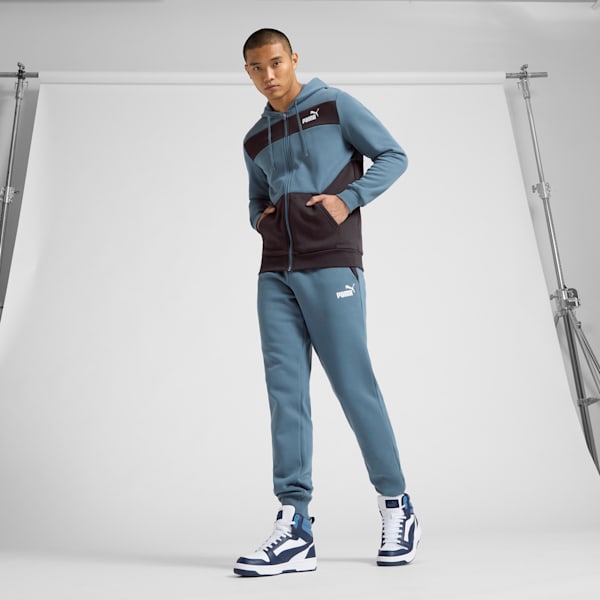 PUMA Power Men's Colorblock Hoodie, Gray Skies, extralarge