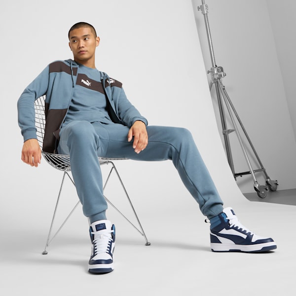 PUMA Power Men's Colorblock Pants, Gray Skies, extralarge