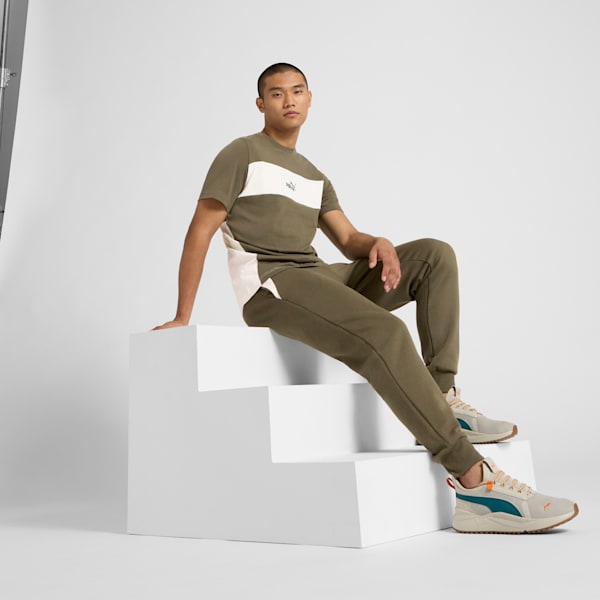Pants para hombre PUMA POWER Colorblock, Dark Olive, extralarge