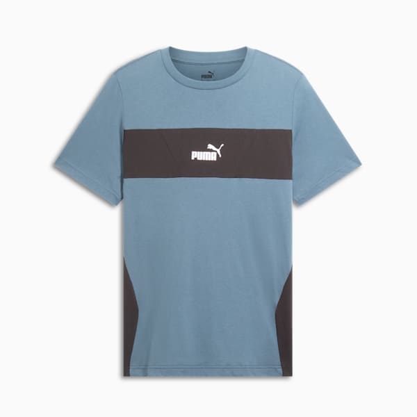 PUMA Power Men's Colorblock Tee, Gray Skies, extralarge