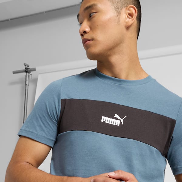 PUMA Power Men's Colorblock Tee, Gray Skies, extralarge