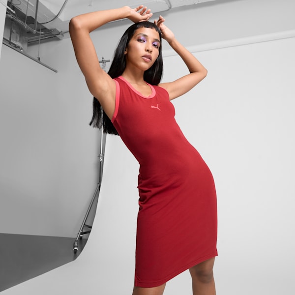 HER Sleeveless Women's Dress, Intense Red, extralarge