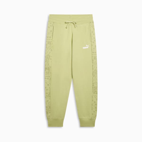 ESS+ Paisley AOP Women's Sweatpants, Pistachio, extralarge