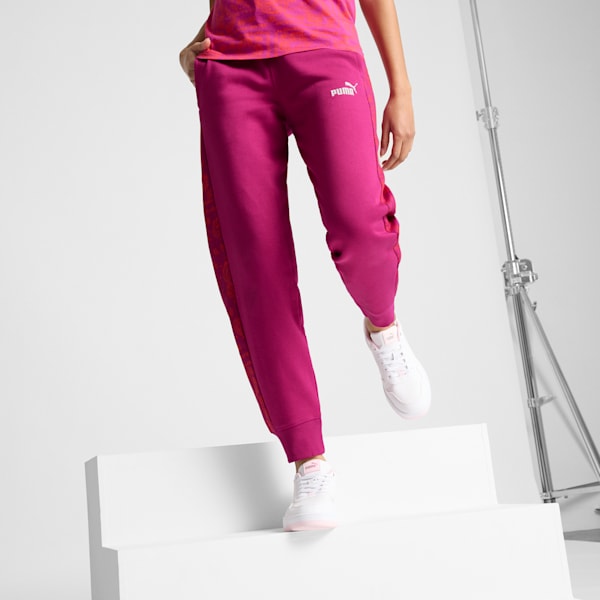 Pants ESS+ Paisley AOP para mujer, Magenta Gleam, extralarge